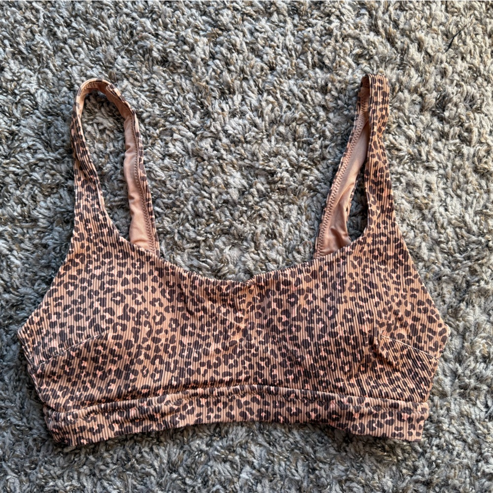 Leopard Print Swim Top
